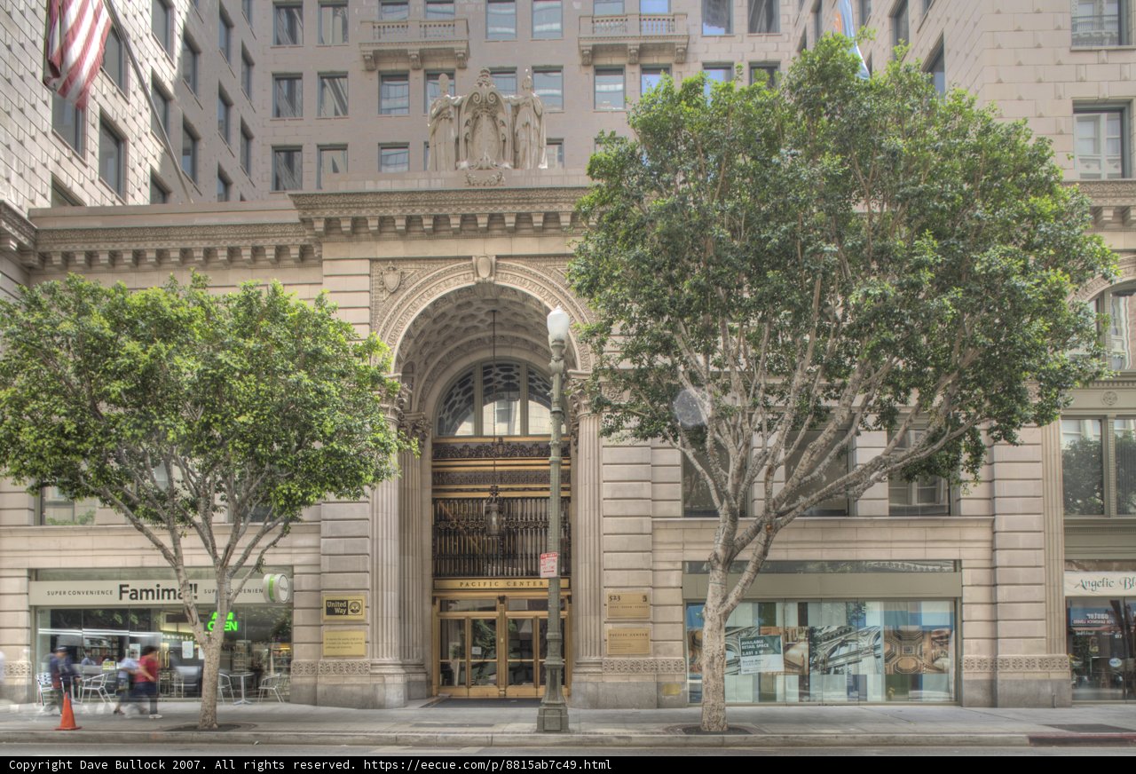 The Grand Entrance to Downtown's High Rise Office Building