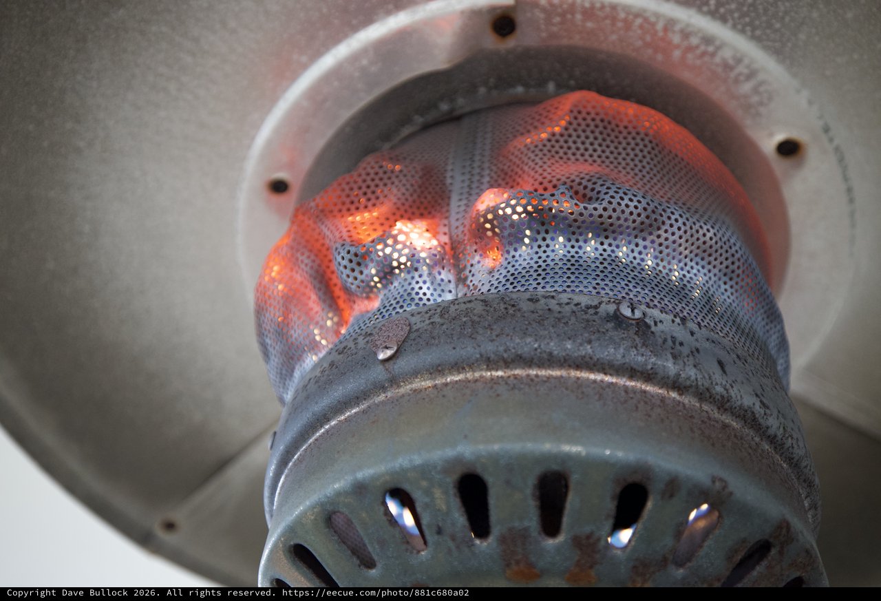 Glowing Charcoal in Portable Camping Stove