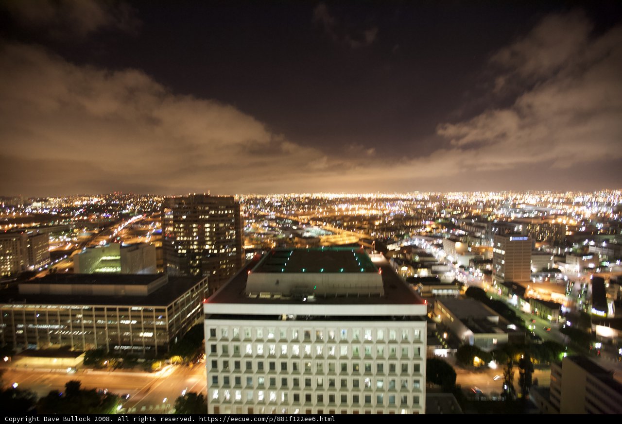 Urban Nightscape from Above