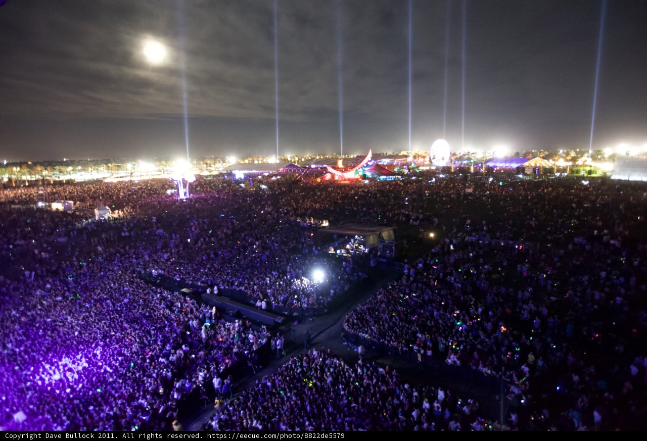Vivacious Crowd at Coachella Music Festival