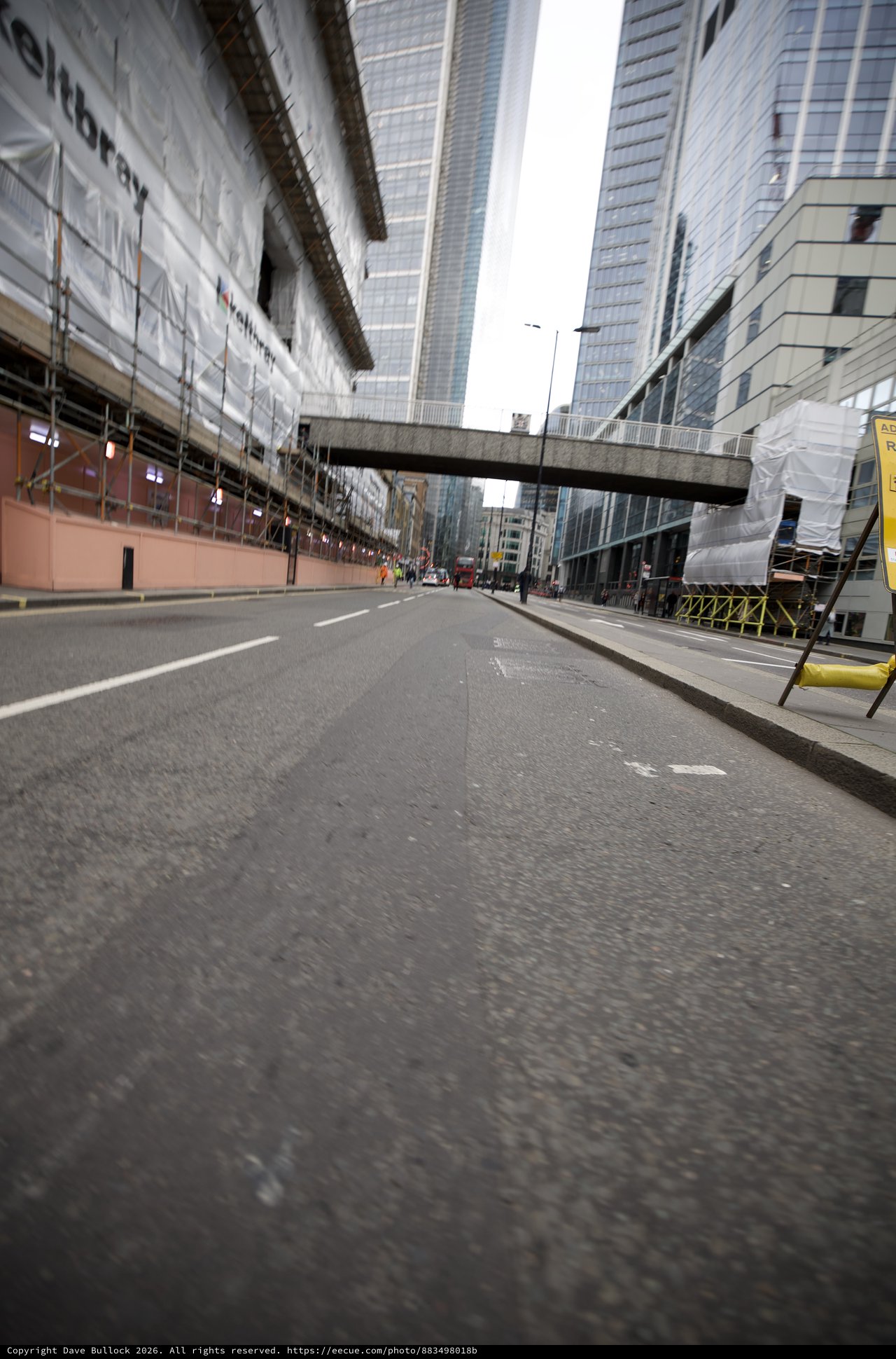 Empty London Street During Construction Development Phase