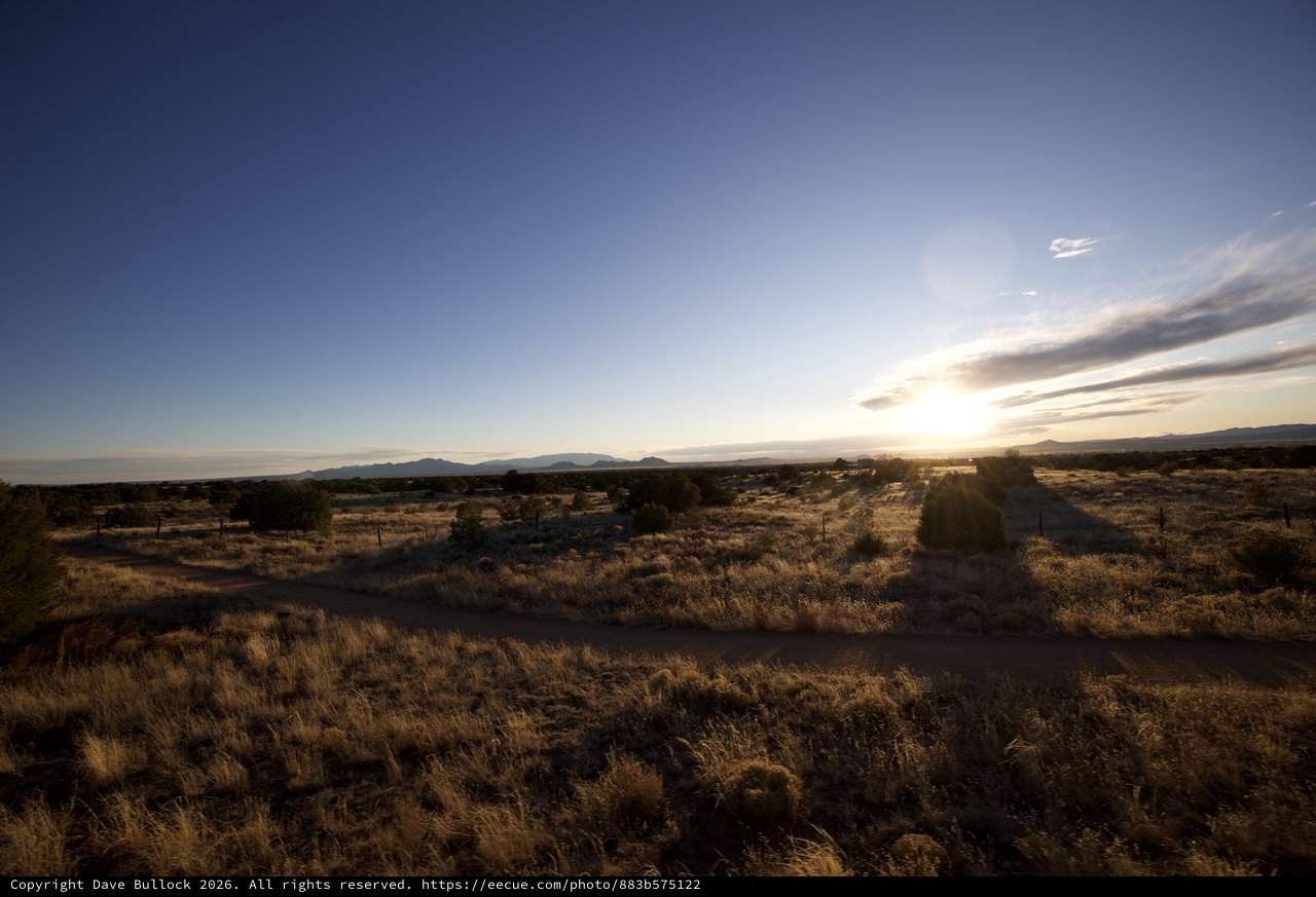 Sunset Over Desert Landscape in the American Southwest