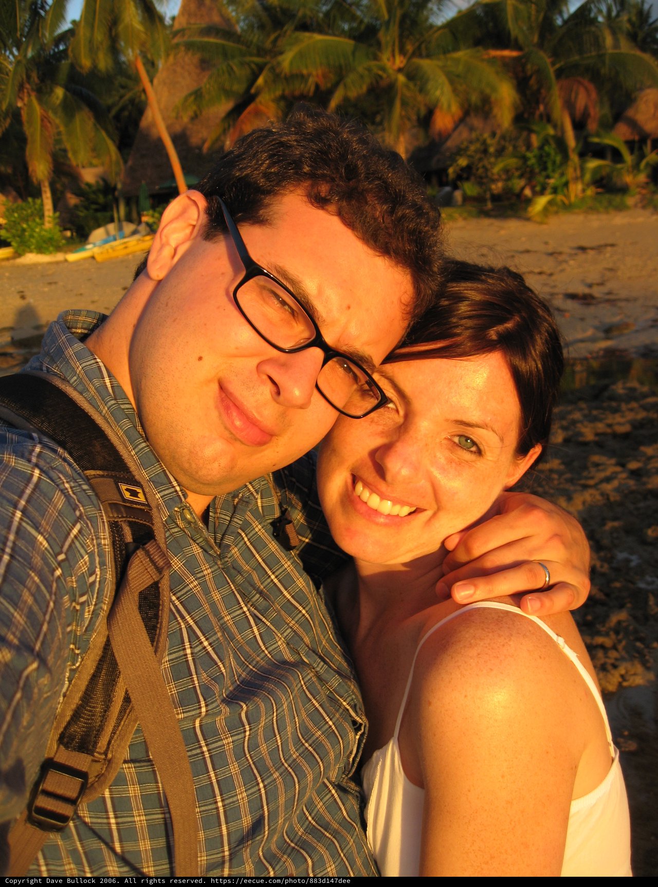 Couple's Golden Hour Romance on Fiji Beach