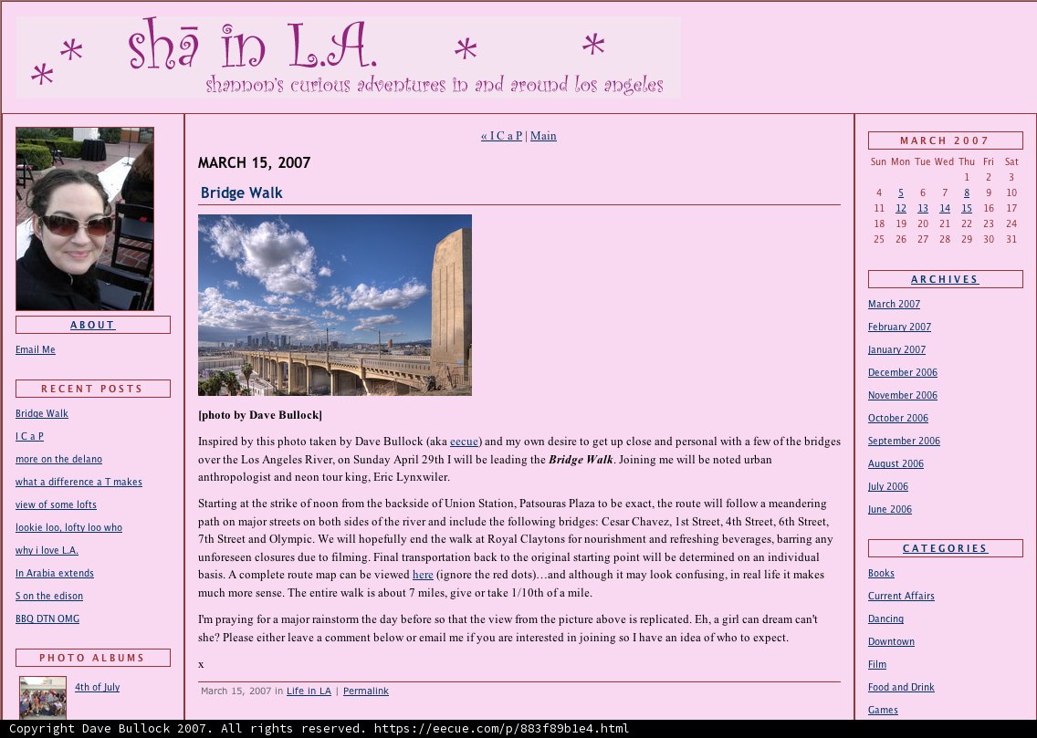 Pink Website featuring a Woman
