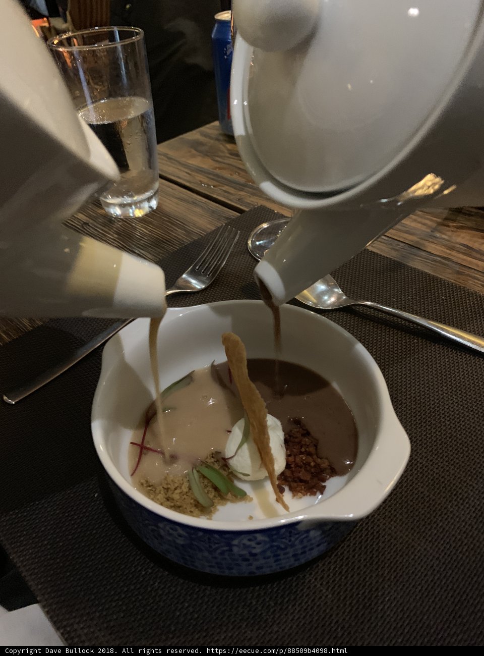Pouring a Drink into a Bowl