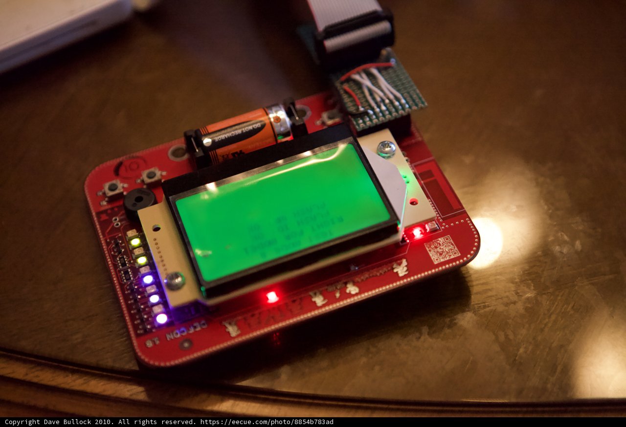 Green LCD Display on Electronics Device