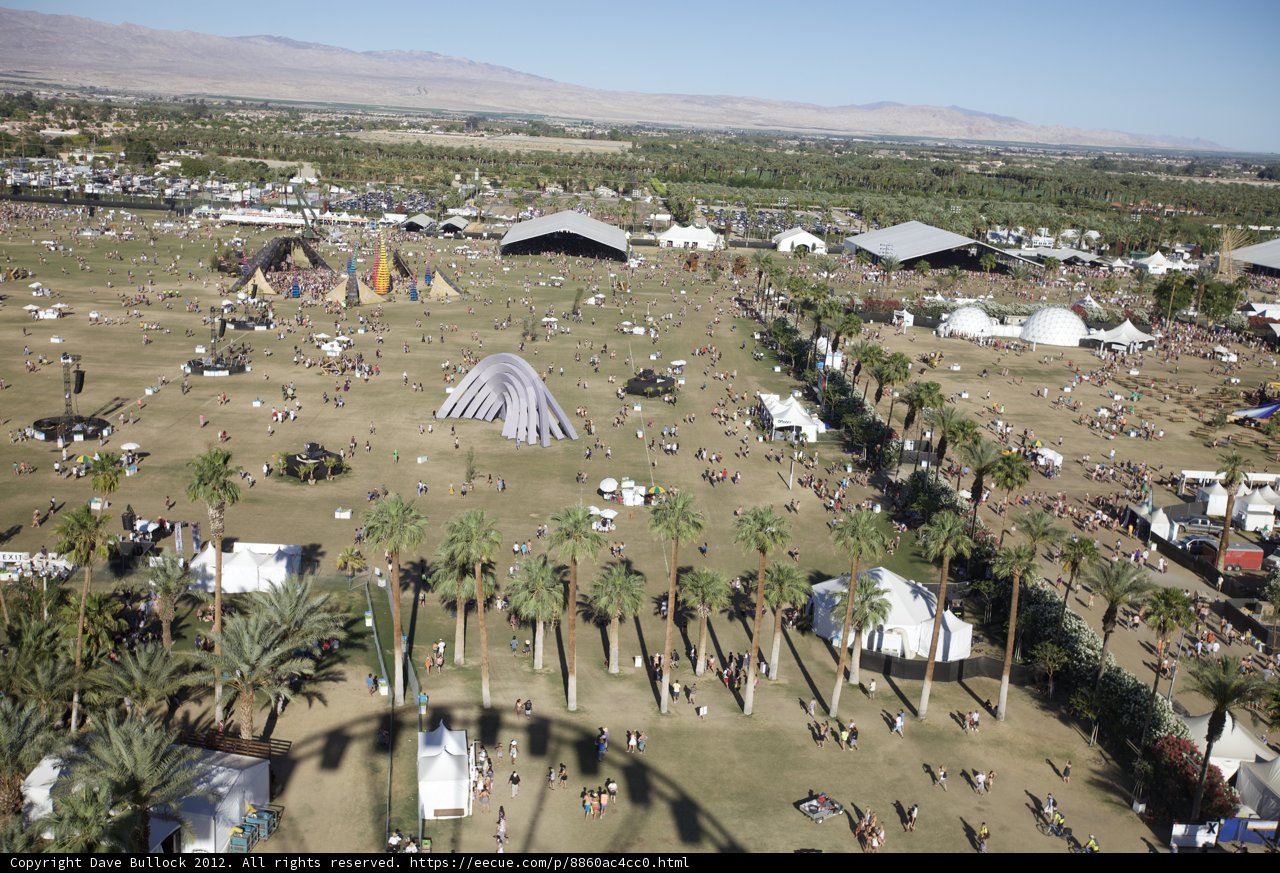 Coachella Camping Grounds Packed with Tents and People