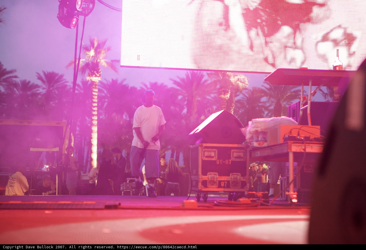 Performer Takes the Stage at Coachella Concert