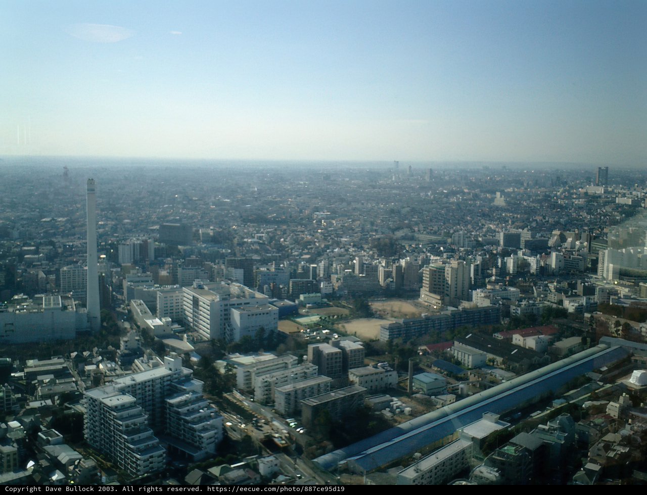 Cityscapes of Tokyo from Ebisu Tower