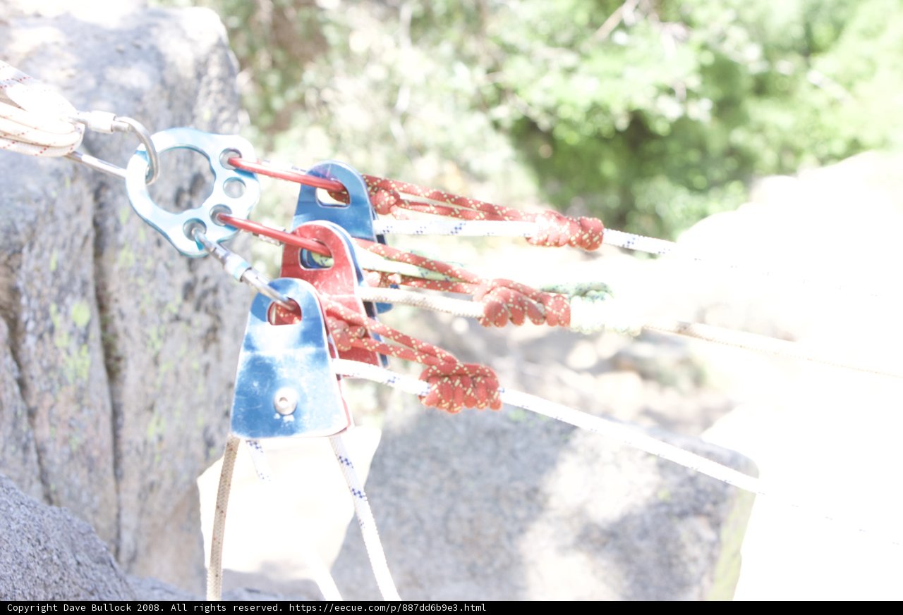 Climbing Ropes anchored to a Rock Face