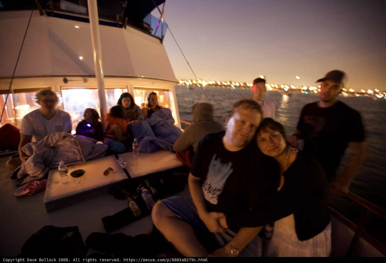 Nighttime Boat Ride with Friends