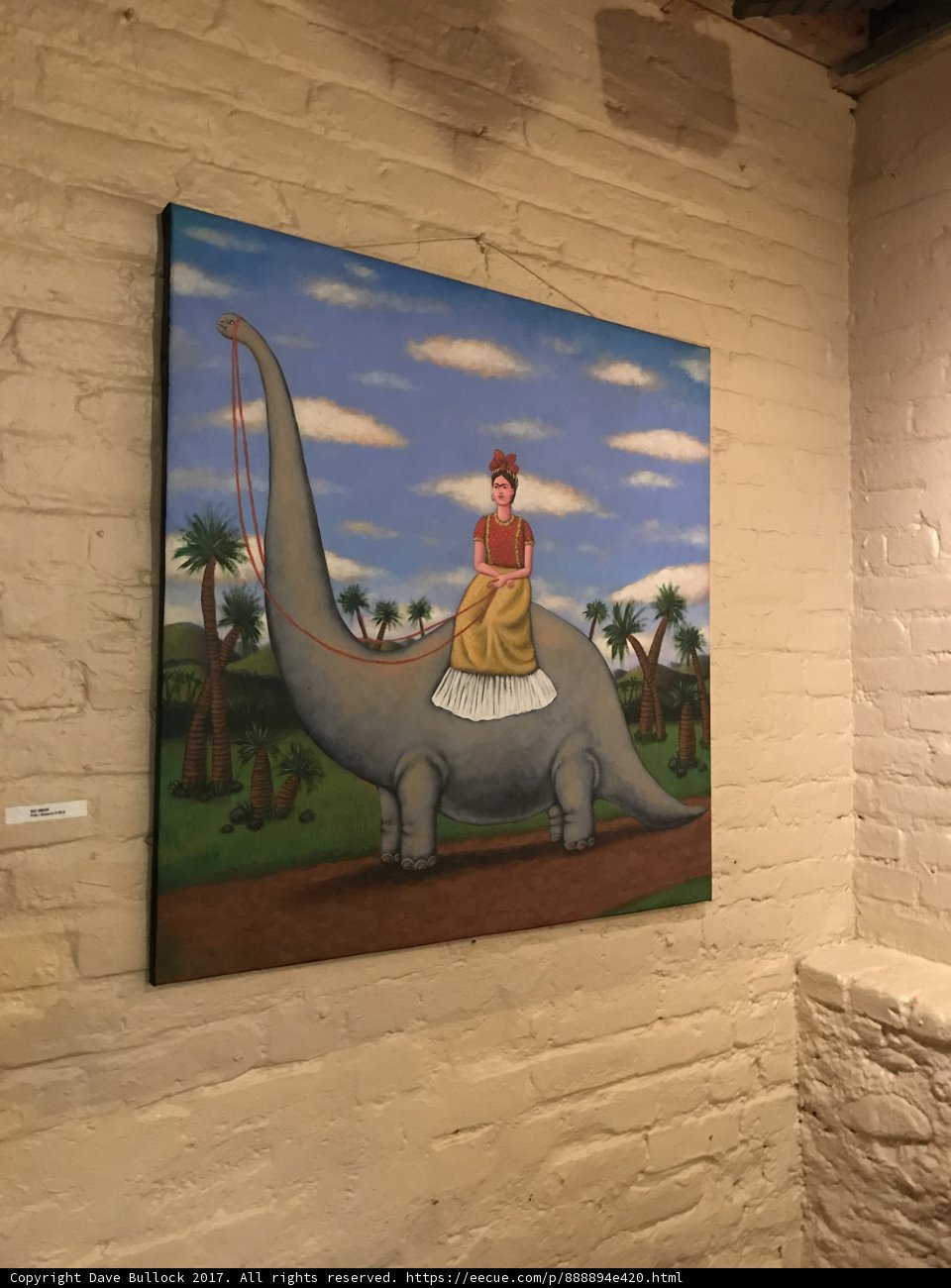 Woman and Elephant in a Mural