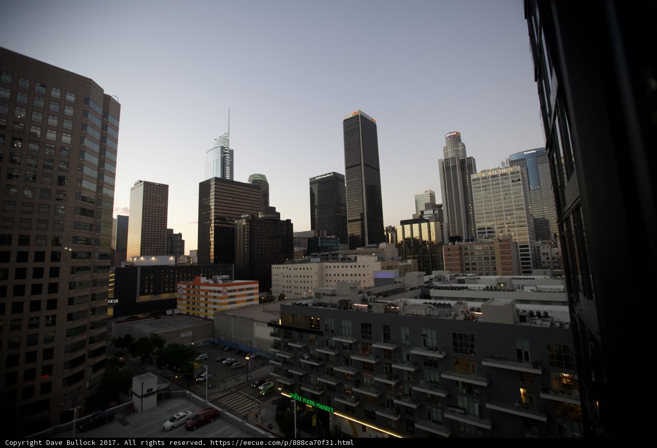 City Skyscape from an Office Building Window