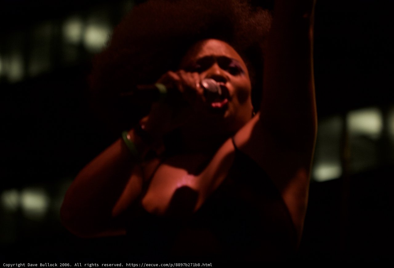 Soulful Solo: Afro Singer with Microphone
