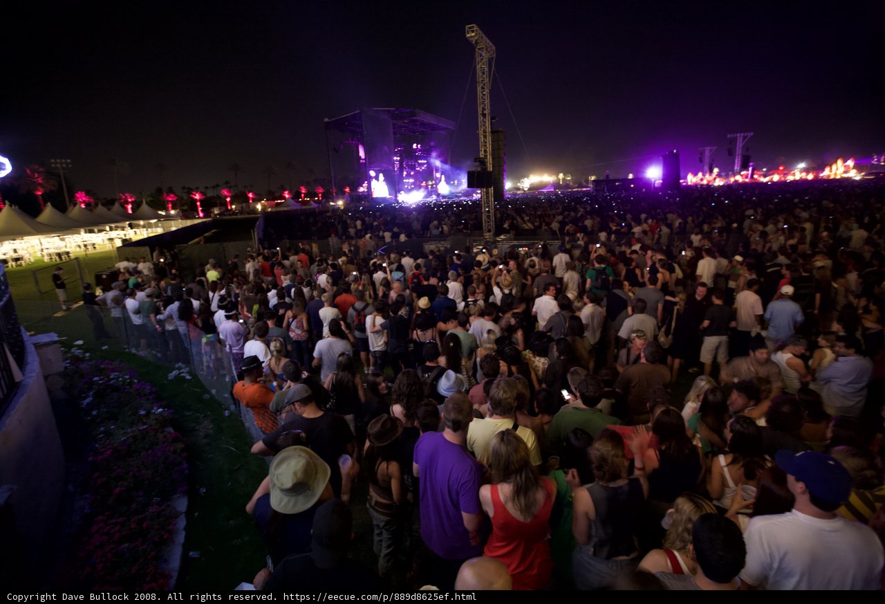 Coachella Crowd at Night