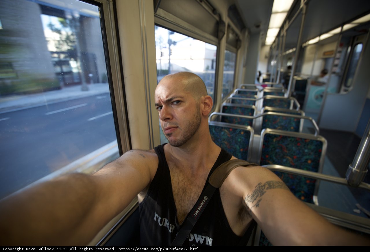 Metro Train Selfie Portrait