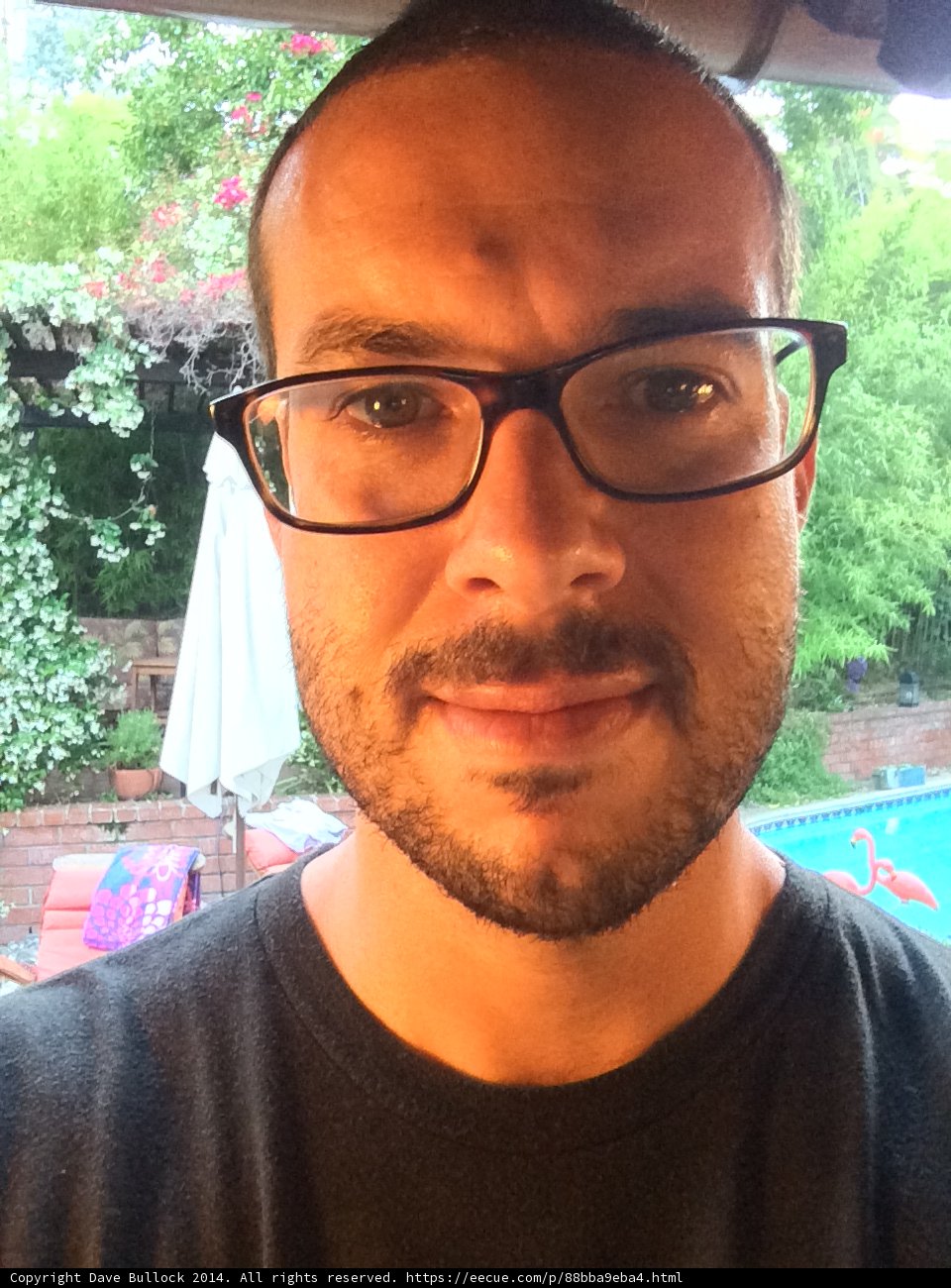 Dave B's Selfie with Glasses and Pottery Plant