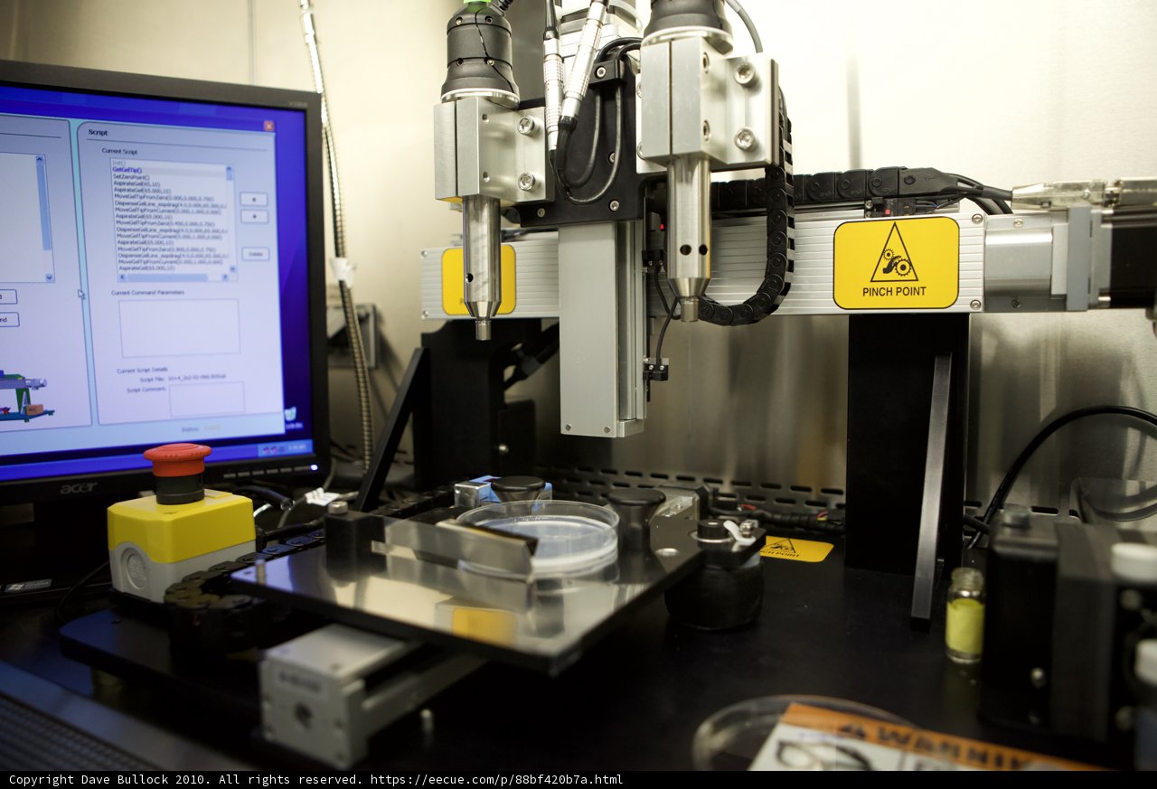 Monitor and Machine on Glass Plate