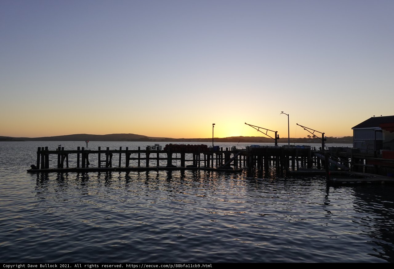Sunset Over the Waterfront Pier