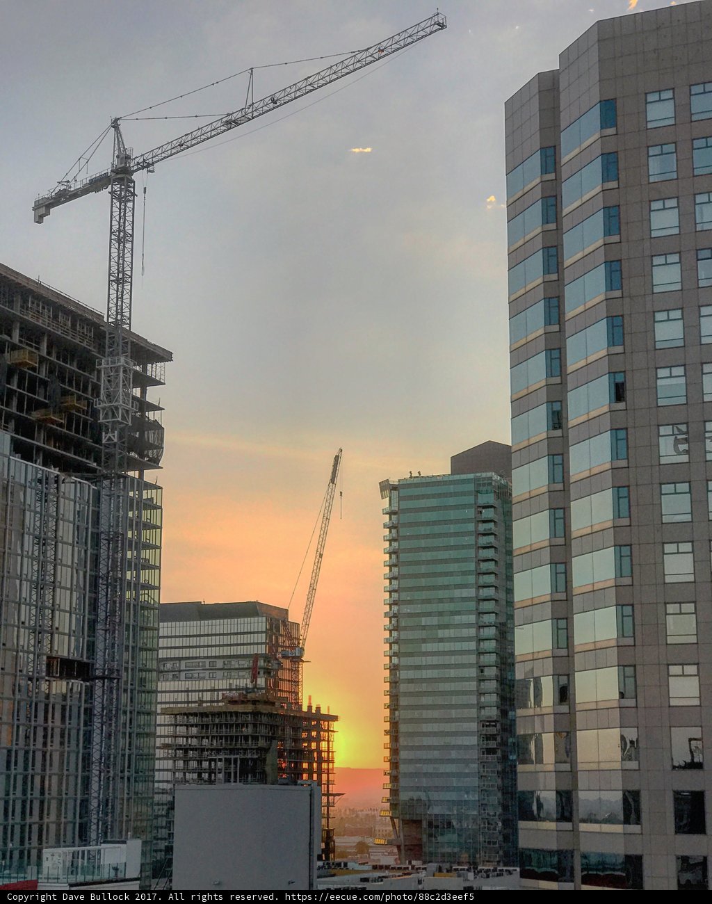 Sunset Over the City Construction