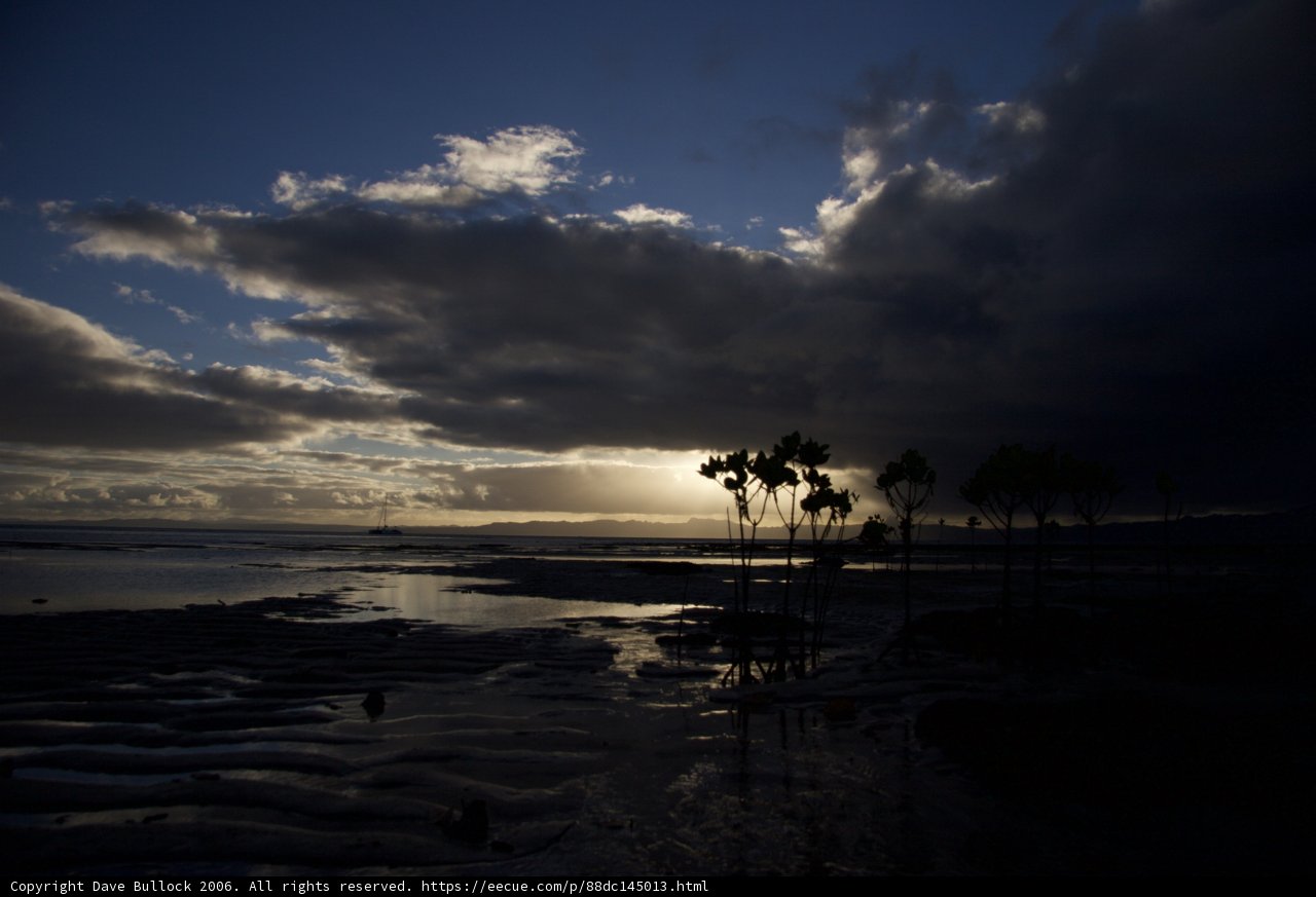 Stormy Sunset on the Fiji Beach