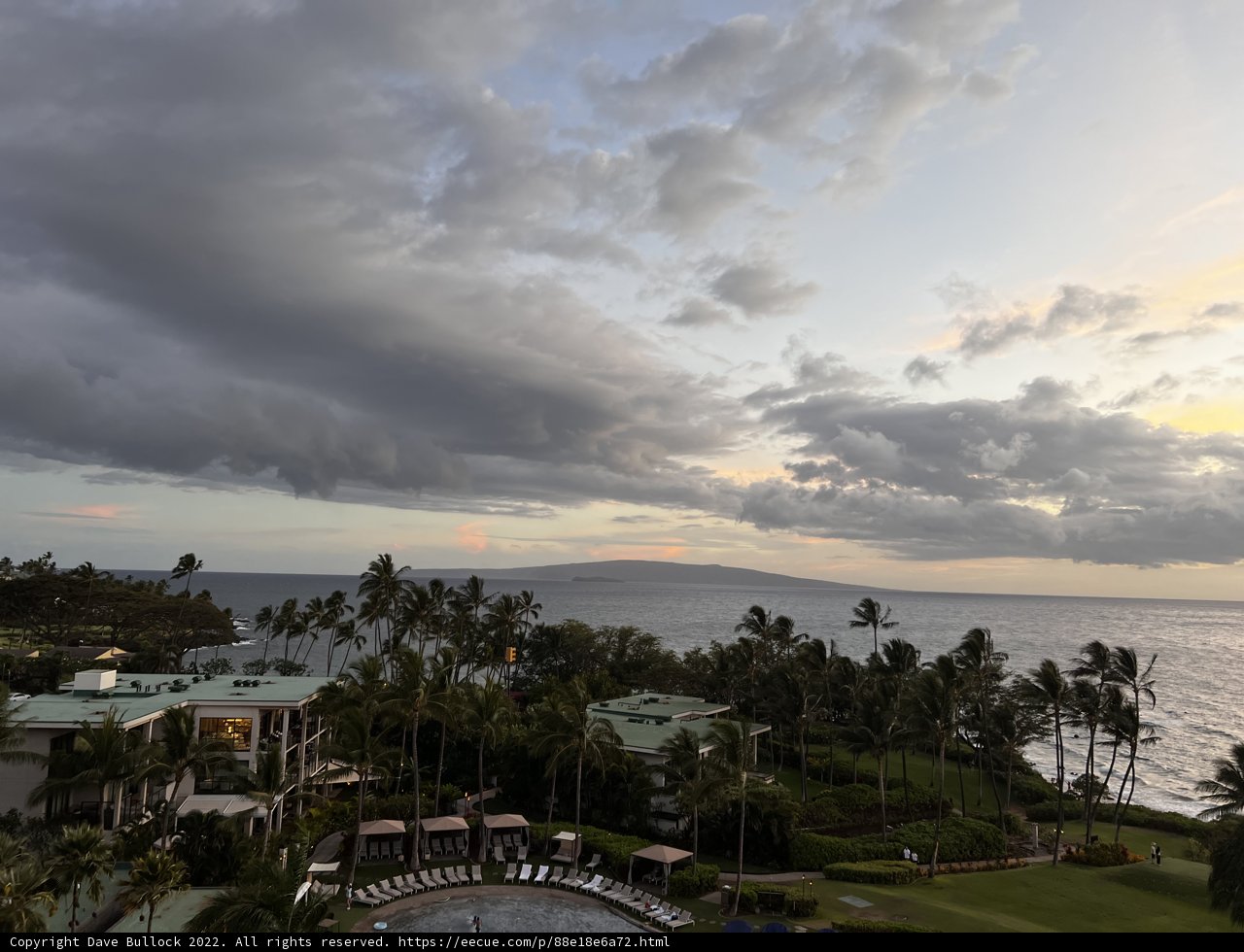 Sunset View from Top of Maui Resort
