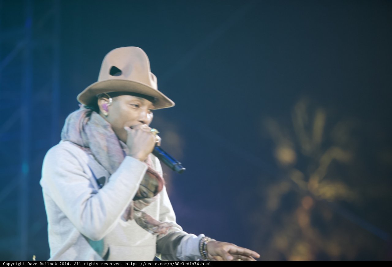 Pharrell Williams Shines in Solo Performance at Coachella 2014