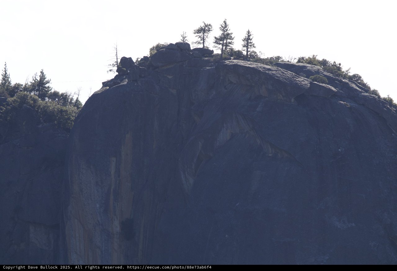 Granite Dome Summit with Pine Trees in Yosemite