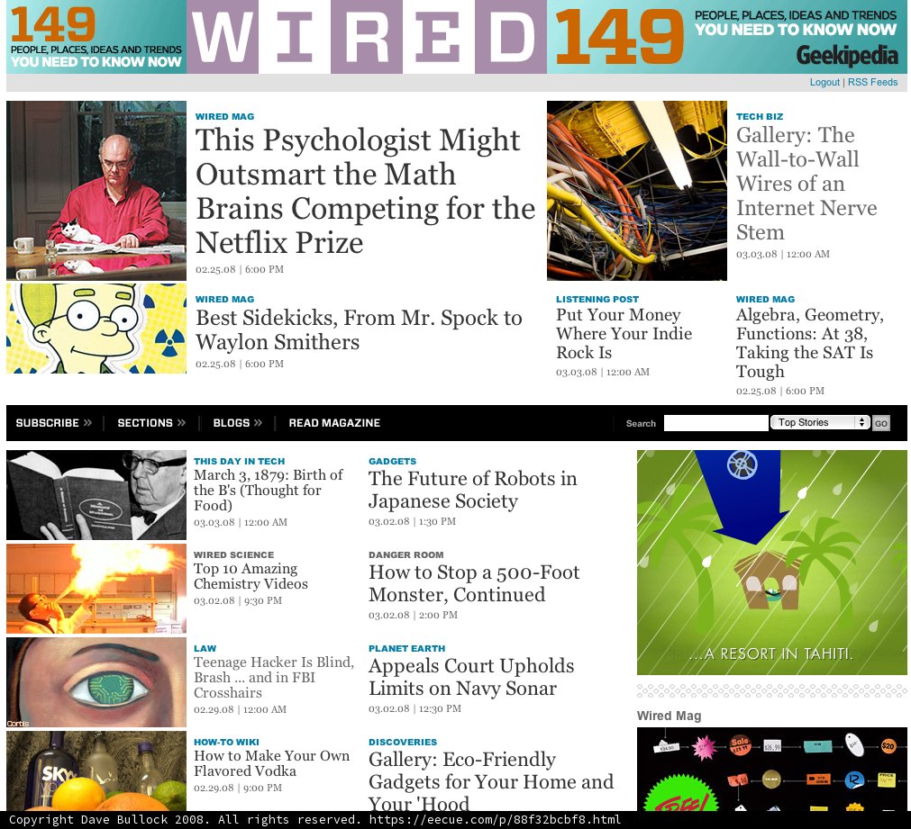 Wired Magazine's Poster Advertising their Website