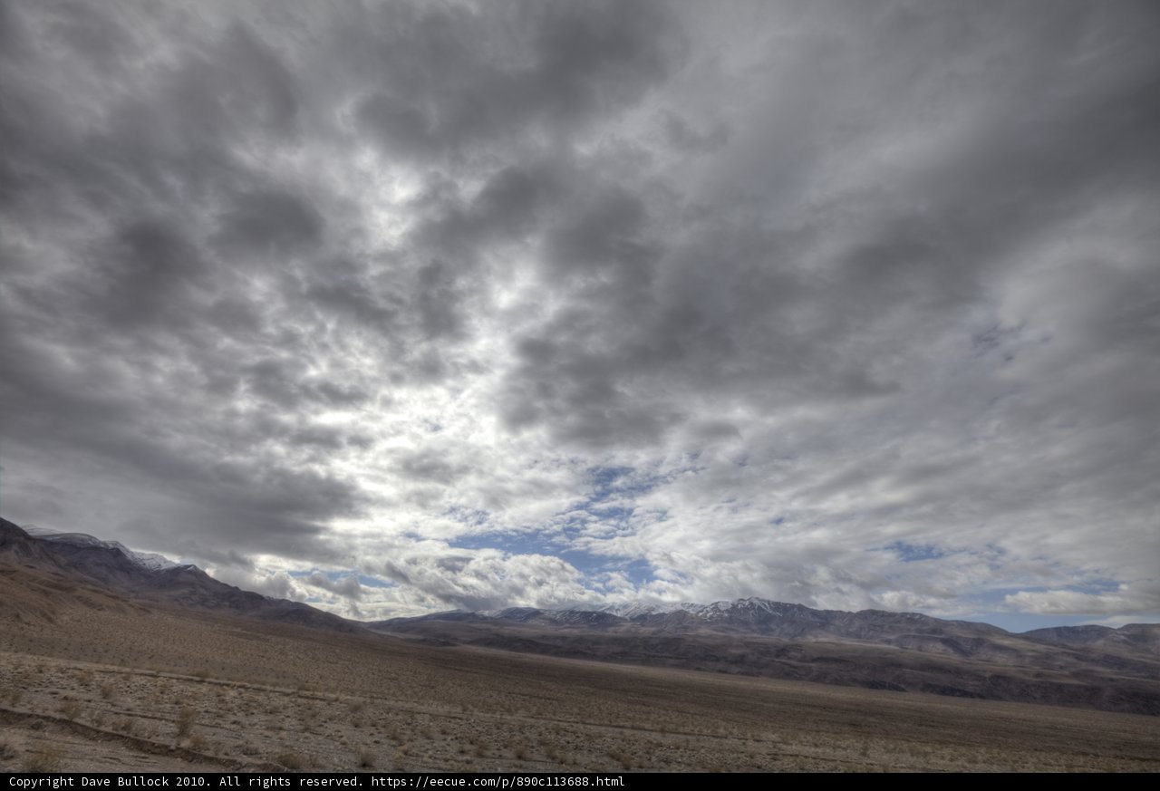 Majestic View of a Cloudy Desert Skyline