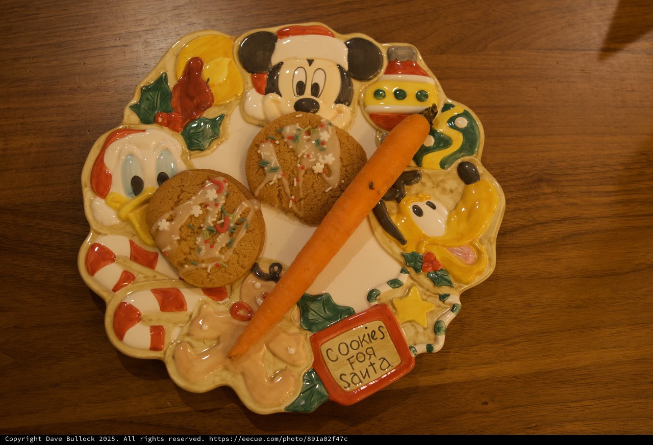 Disney Christmas Cookie Plate with Festive Treats