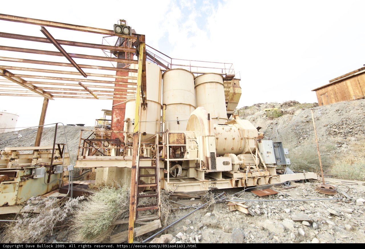Desert Factory amidst Cloudy Skies