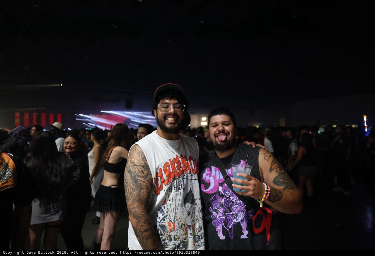 Two Friends Celebrating at Wobbleland Music Festival