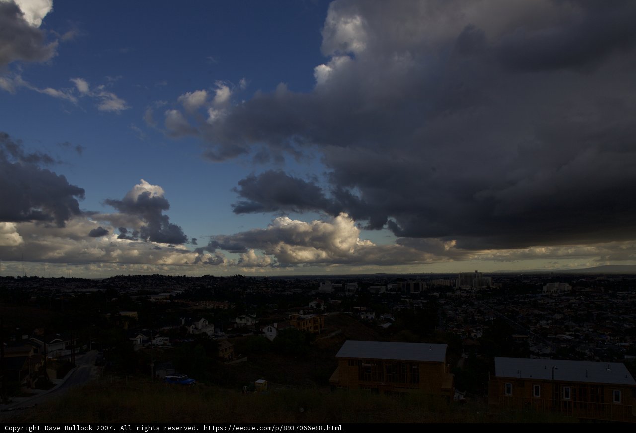 Cloudy Cityscape from Hillside
