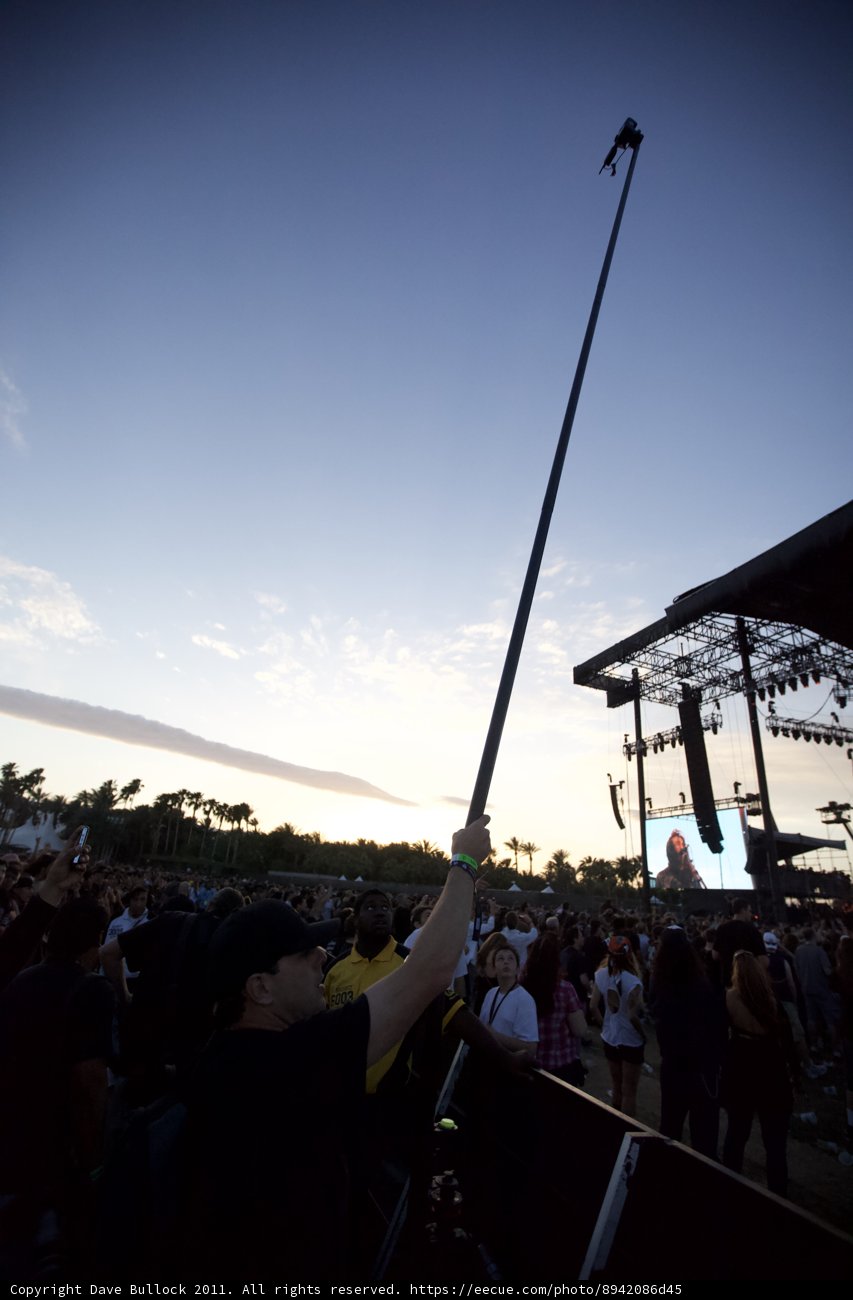 Man Holding Pole at Big Four Festival Concert