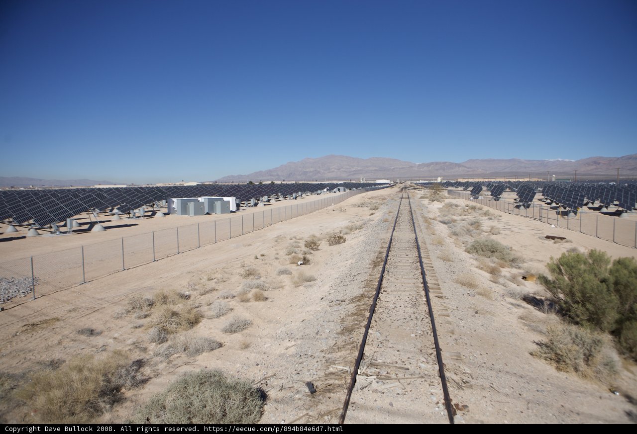 Solar-Powered Train Tracks in the Desert