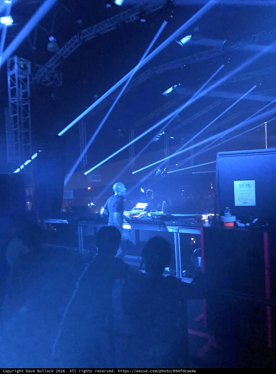 Blue Spotlights on an Electrifying Performance