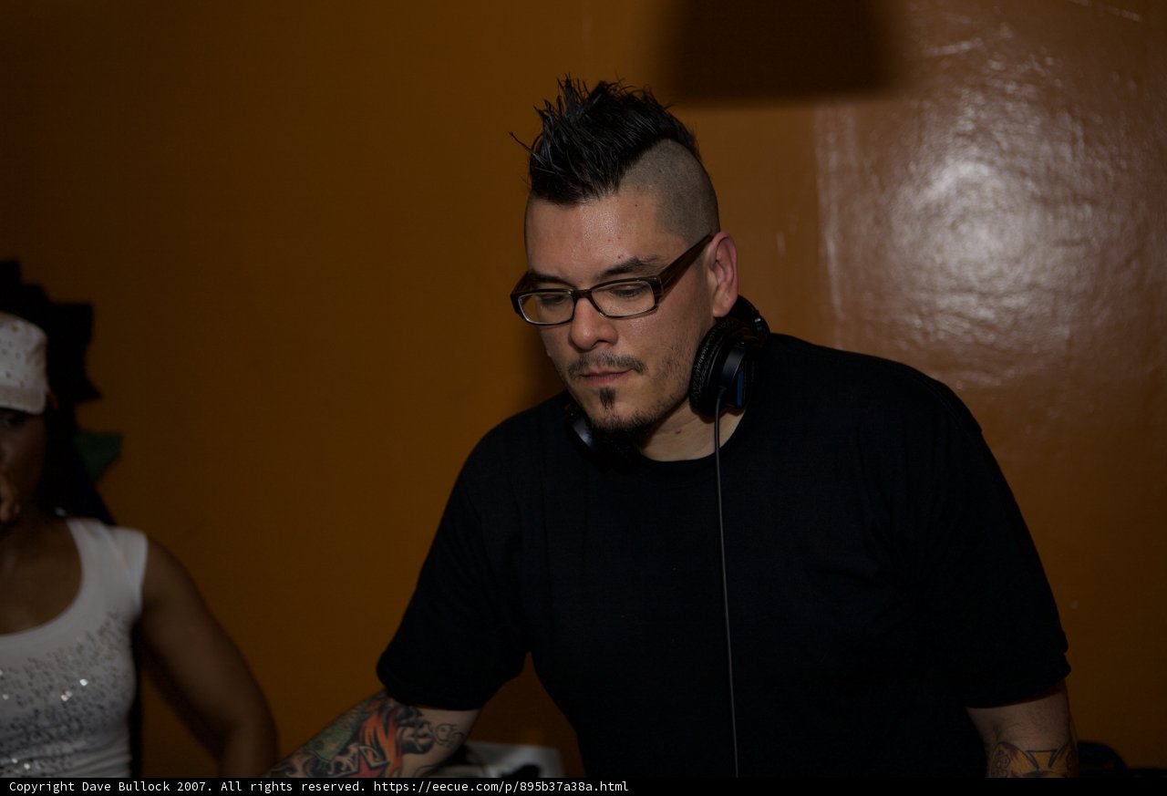Dubstep DJ with a Mohawk and Glasses