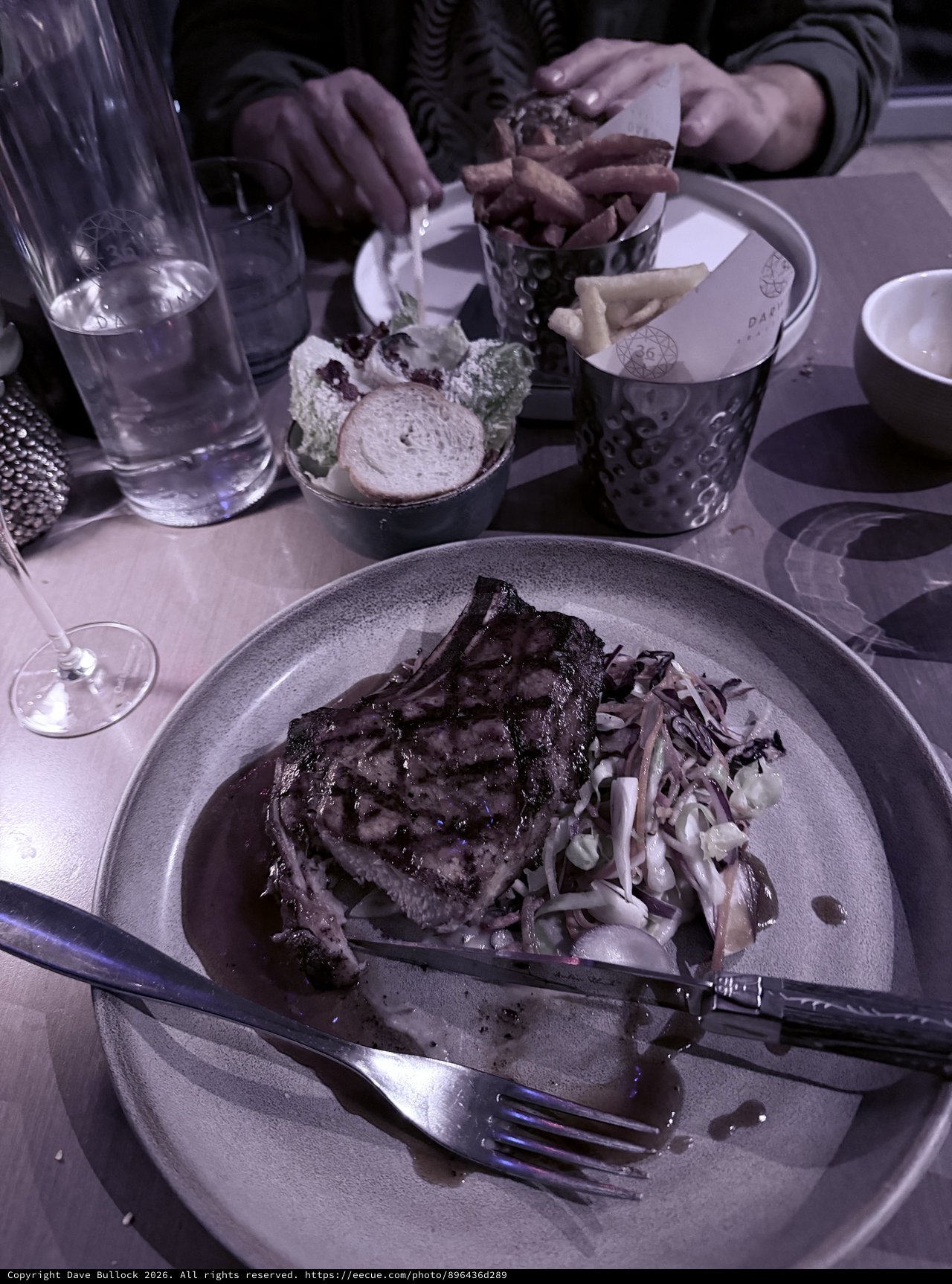 Fine Dining Experience with Grilled Steak and Shared Appetizers