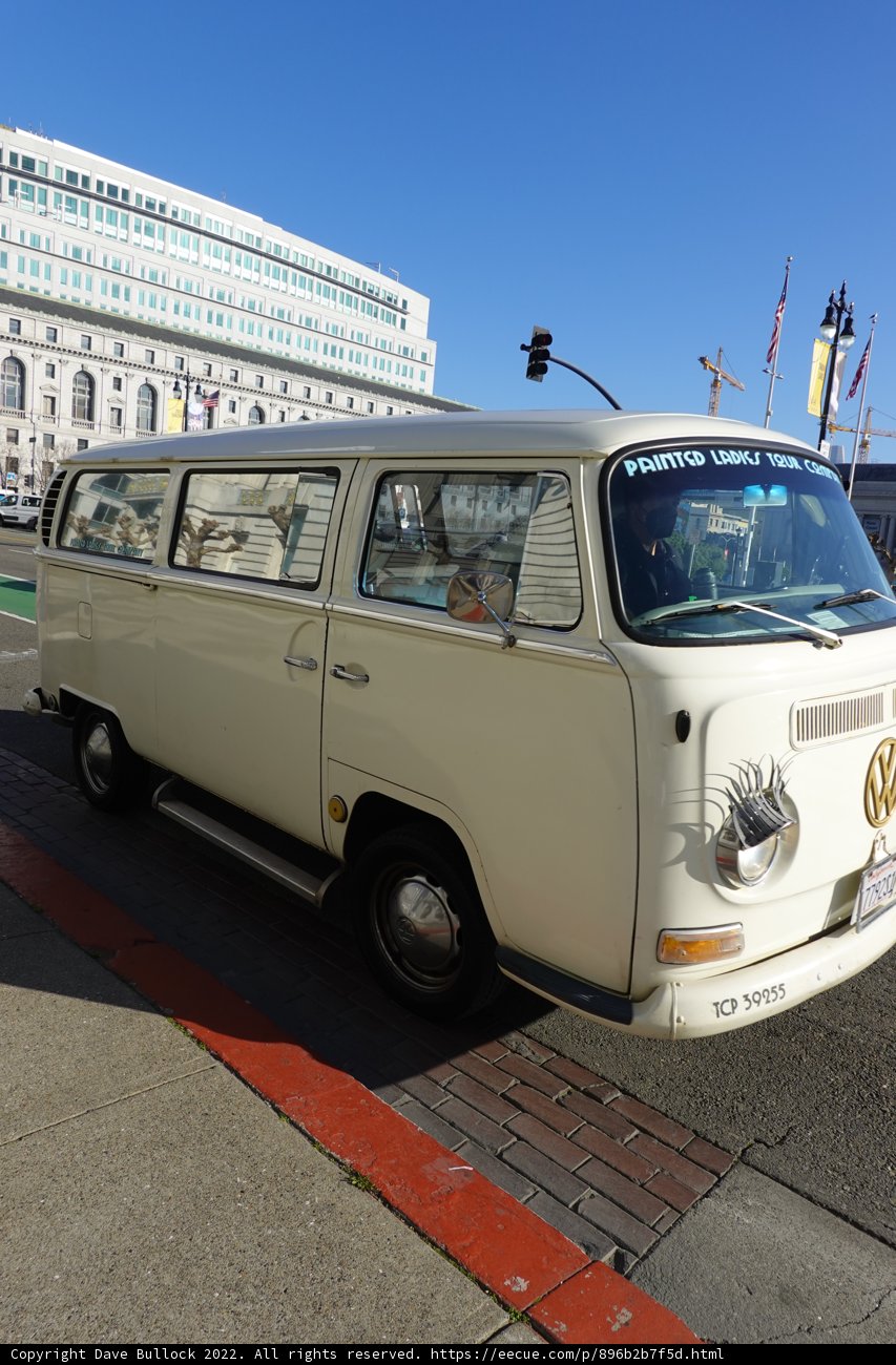 Parked White Van on the Road