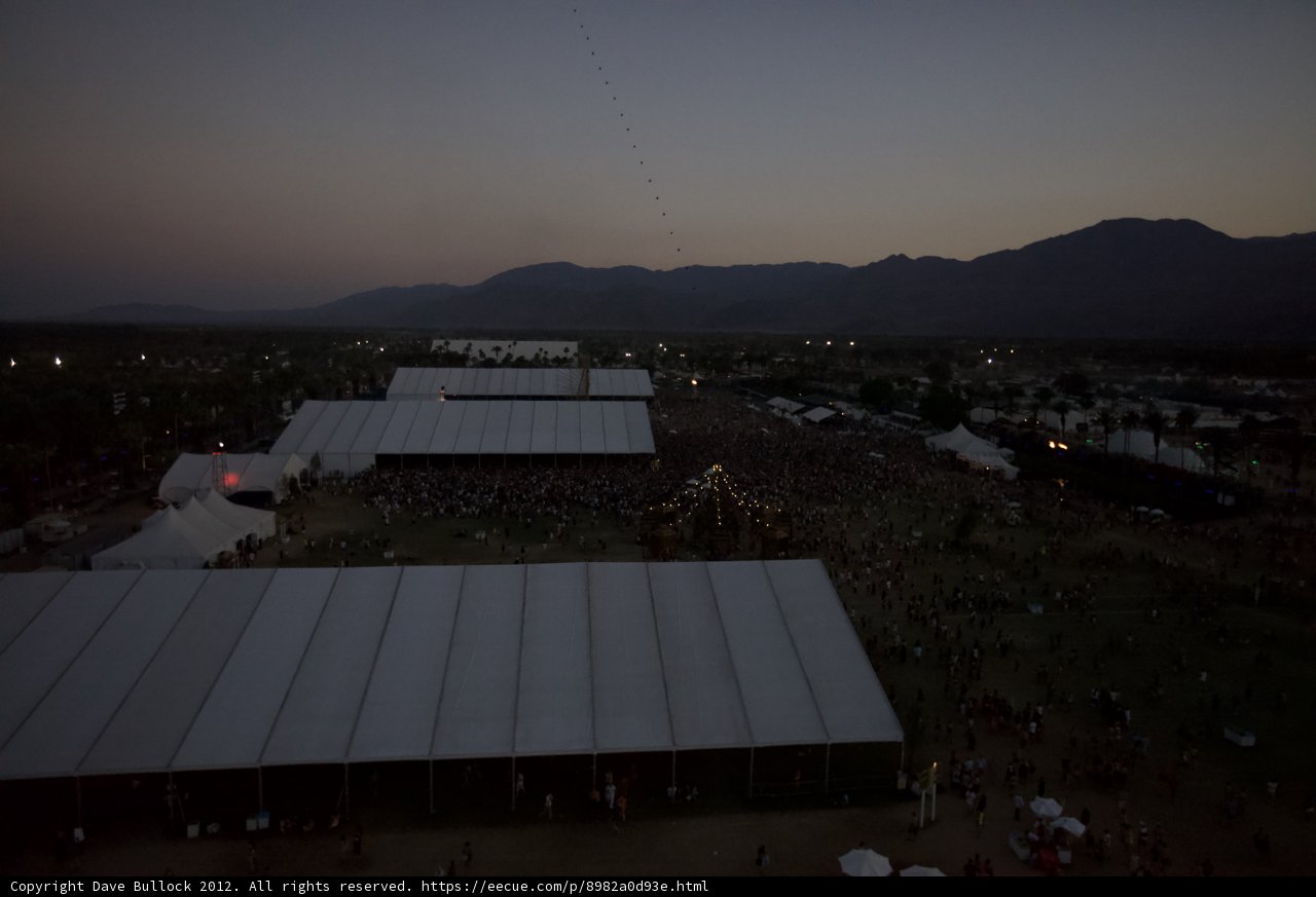Aerial View of Coachella Crowd