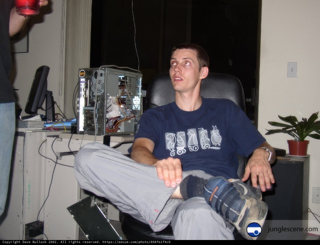 Man Relaxing in His Chair