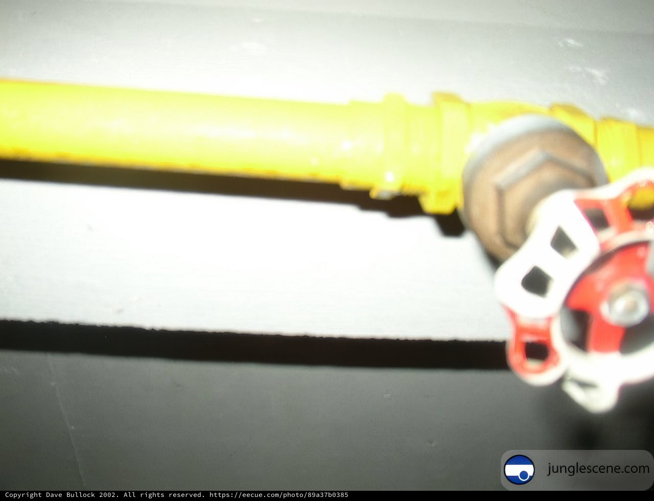 Plumbing Connection with a Colored Valve