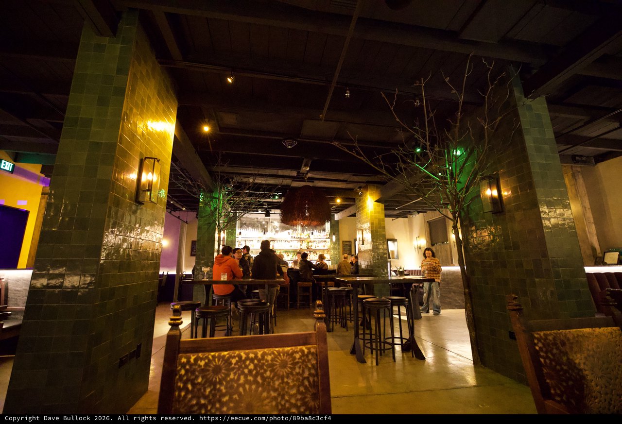 Modern Bar Interior with Intimate Evening Atmosphere