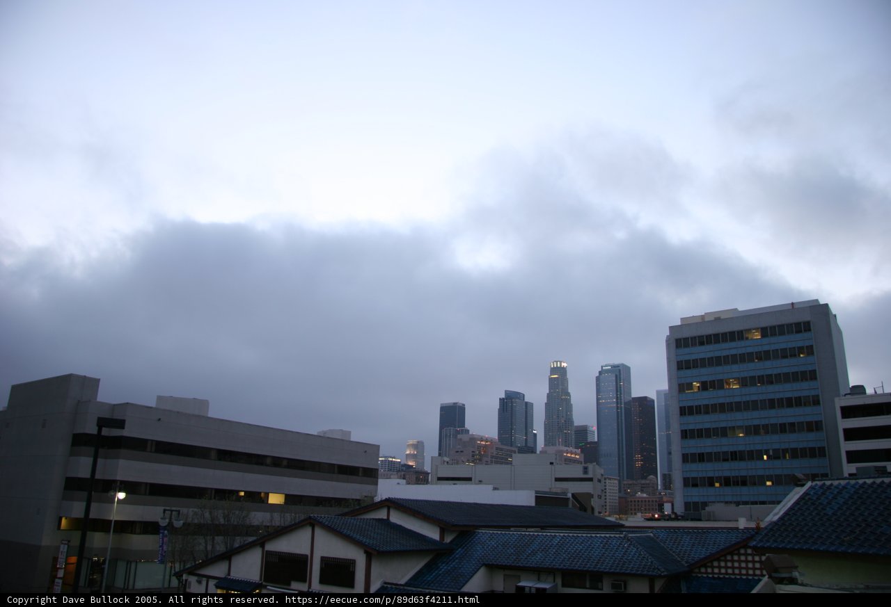 Metropolis under a cloudy sky