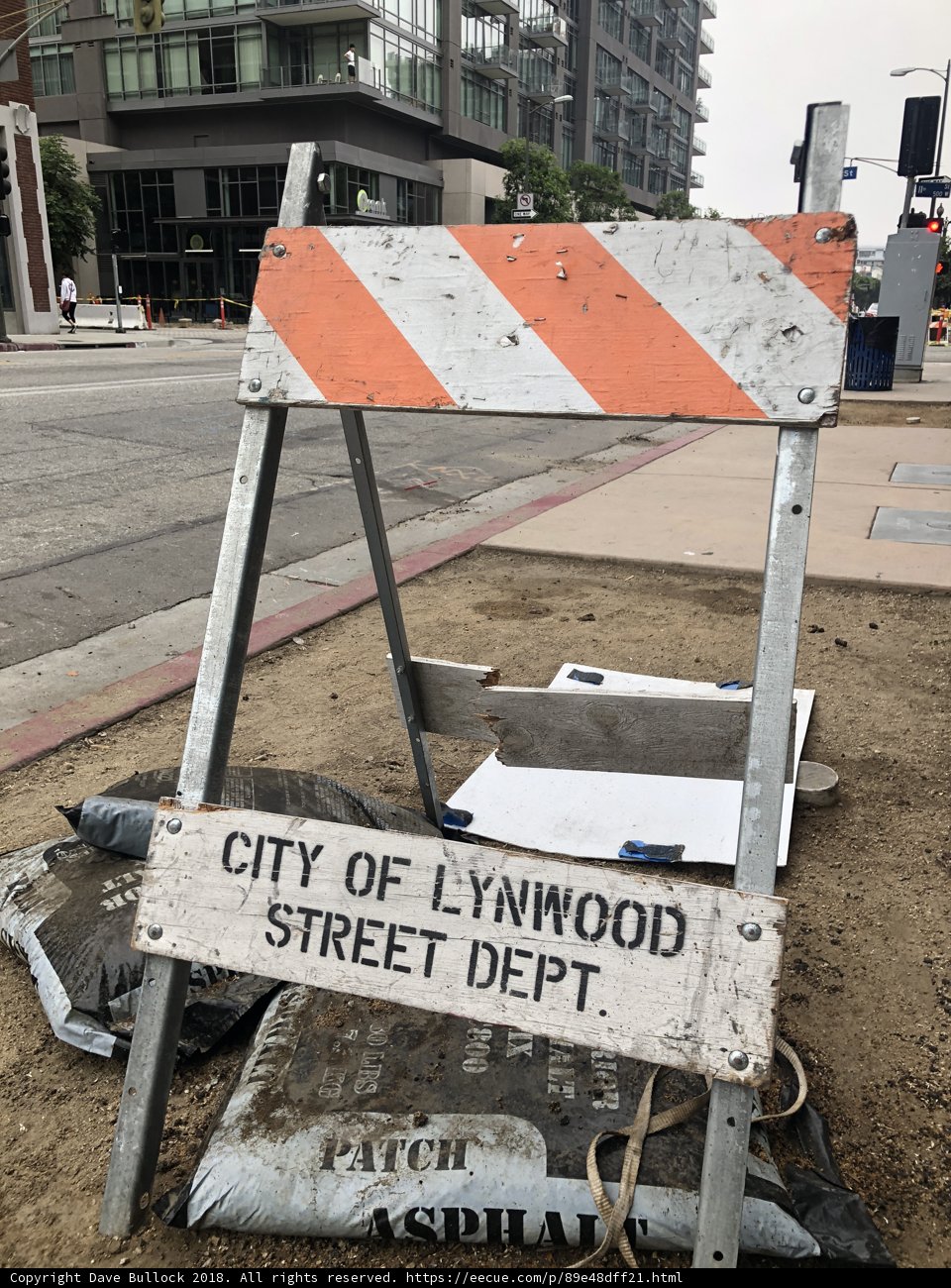City of Lynwood Street Department Sign