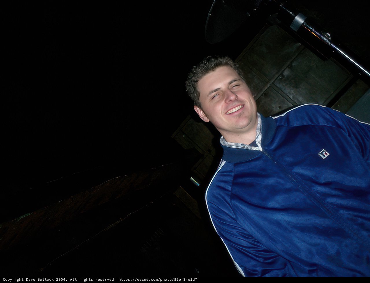 The Happy Blue Jacket Man