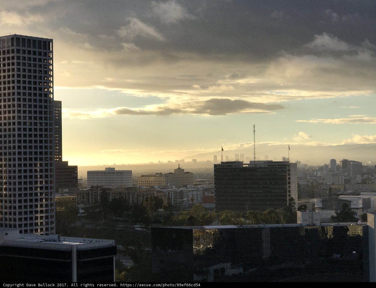 High Rise Cityscape at Sunset