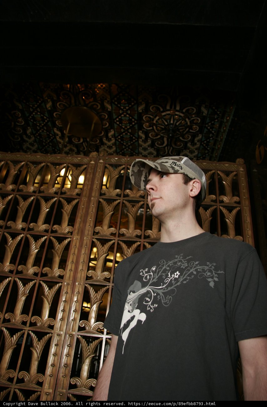 Man in Baseball Cap and T-Shirt