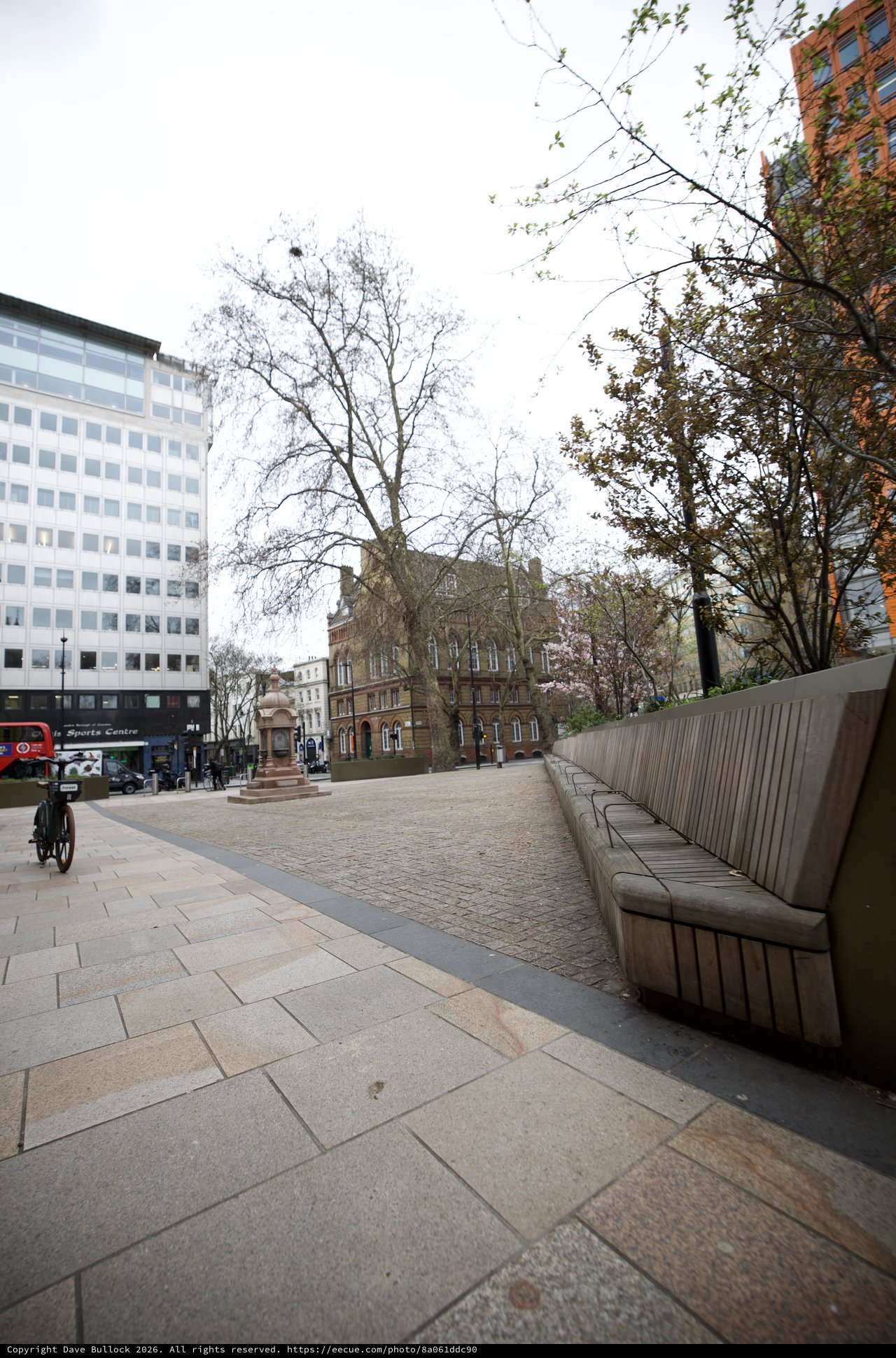 Urban Plaza with Modern Architecture in London